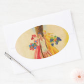 Sticker Ovale Cannes vintage (Enveloppe)