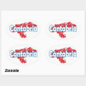 Sticker Ovale Cantabrie (Feuille)