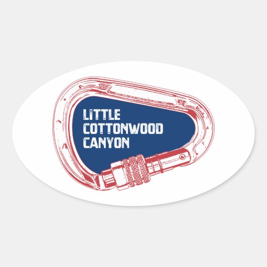 Sticker Ovale Canyon Little Cottonwood (Devant)