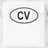 Sticker Ovale Cap-Vert "CV" (Sac)