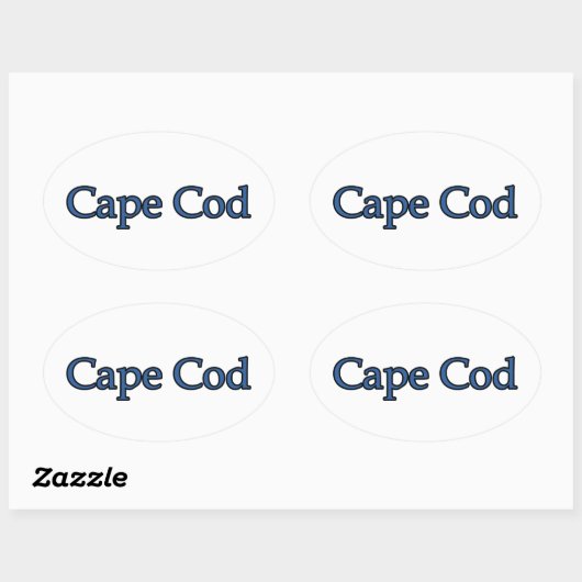 Sticker Ovale Cape Cod (Feuille)