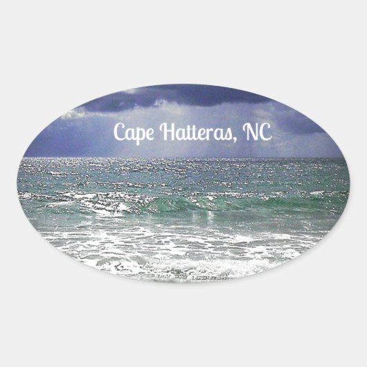 Sticker Ovale Cape Hatteras, NC (Devant)