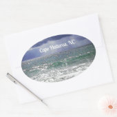 Sticker Ovale Cape Hatteras, NC (Enveloppe)