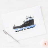 Sticker Ovale Capitaine Richard M. Marshall (Enveloppe)