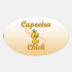 Sticker Ovale Capoeira Chick