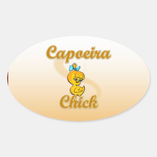 Sticker Ovale Capoeira Chick (Devant)
