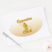 Sticker Ovale Capoeira Chick (Enveloppe)