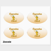 Sticker Ovale Capoeira Chick (Feuille)