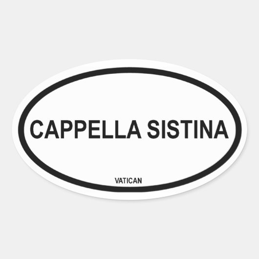 STICKER OVALE CAPPELLA SISTINA (Devant)