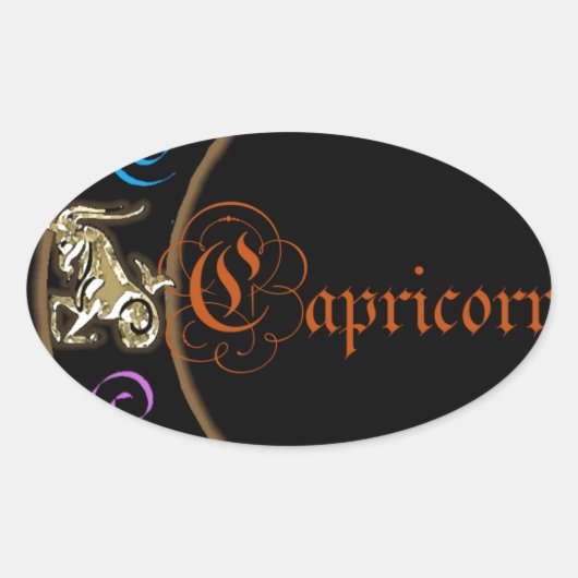 Sticker Ovale Capricorne (Devant)