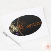 Sticker Ovale Capricorne (Enveloppe)