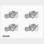 Sticker Ovale capricorne (Feuille)