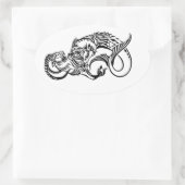Sticker Ovale capricorne (Sac)