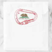 Sticker Ovale Carabiner d'Escalade californienne (Sac)
