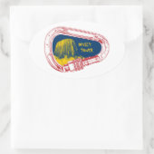 Sticker Ovale Carabiner d'Escalade tour du Diable (Sac)