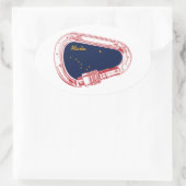 Sticker Ovale Carabiner Escalade de l'Alaska (Sac)