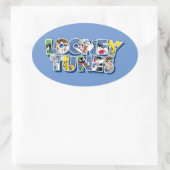 Sticker Ovale Caractères LOONEY TUNES™ en lettres (Sac)