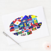 Sticker Ovale caraïbe (Enveloppe)