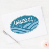 Sticker Ovale Carbondale Colorado Extérieur (Enveloppe)