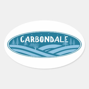 Sticker Ovale Carbondale Colorado Extérieur