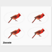 Sticker Ovale Cardinal(s) (Feuille)