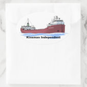 Sticker Ovale cargo des Grands Lacs Kinsman Independent (Sac)