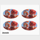 Sticker Ovale Carnaval de Venise (Feuille)