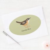 Sticker Ovale Carolina Wren (Enveloppe)