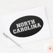 Sticker Ovale Caroline du Nord (Enveloppe)
