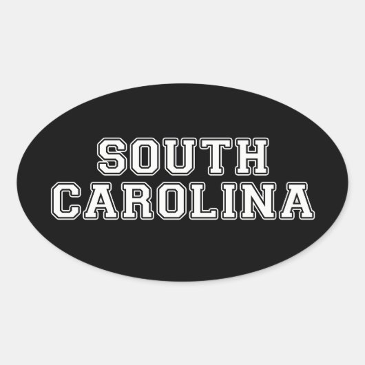 Sticker Ovale Caroline du Sud (Devant)