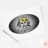 Sticker Ovale Carpenter le crâne : Tueur Carpenter (Enveloppe)