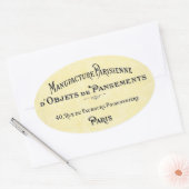 Sticker Ovale Carte Biz Paris (Enveloppe)