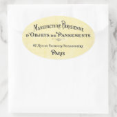 Sticker Ovale Carte Biz Paris (Sac)