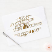 Sticker Ovale Carte d'anniversaire pour un ami chrétien (Enveloppe)