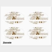 Sticker Ovale Carte d'anniversaire pour un ami chrétien (Feuille)