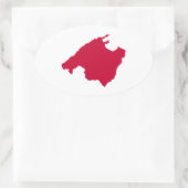Sticker Ovale Carte de Majorque (Sac)
