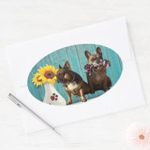 Sticker Ovale Carte de voeux