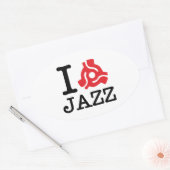 Sticker Ovale Carte I 45 Jazz (Enveloppe)