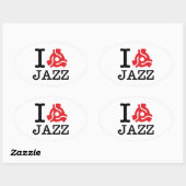 Sticker Ovale Carte I 45 Jazz (Feuille)