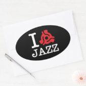 Sticker Ovale Carte I 45 Jazz (Enveloppe)