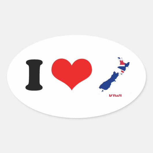 STICKER OVALE CARTE KIWI (Devant)