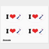 STICKER OVALE CARTE KIWI (Feuille)