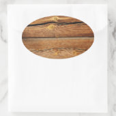 Sticker Ovale Cartes Rustiques En Bois Conception Cadeaux De Pay (Sac)