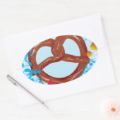Sticker Ovale Carton savoureux Pretzel 3 (Enveloppe)