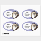 Sticker Ovale Cartoon Ferret (Feuille)