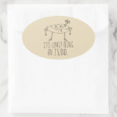 Sticker Ovale Cartoon Island (Sac)