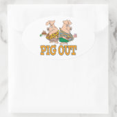 STICKER OVALE CARTOUCHE ALIMENTAIRE DE PORC (Sac)