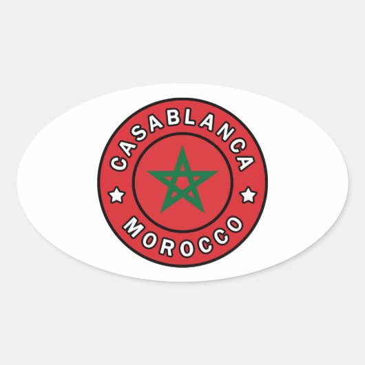 Sticker Ovale Casablanca Maroc (Devant)