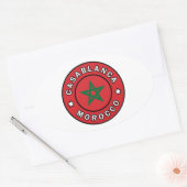 Sticker Ovale Casablanca Maroc (Enveloppe)