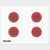 Sticker Ovale Casablanca Maroc (Feuille)